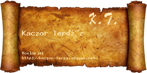 Kaczor Teréz névjegykártya
